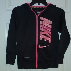 Nike Therma-Fit Lightweight Black & Pink Jacket Youth Medium